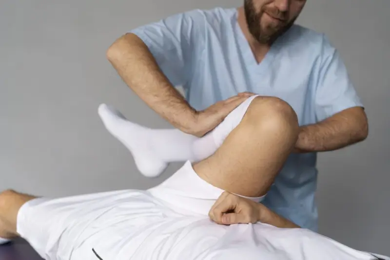 Fizioterapeut pomaže pacijentu s rehabilitacijom